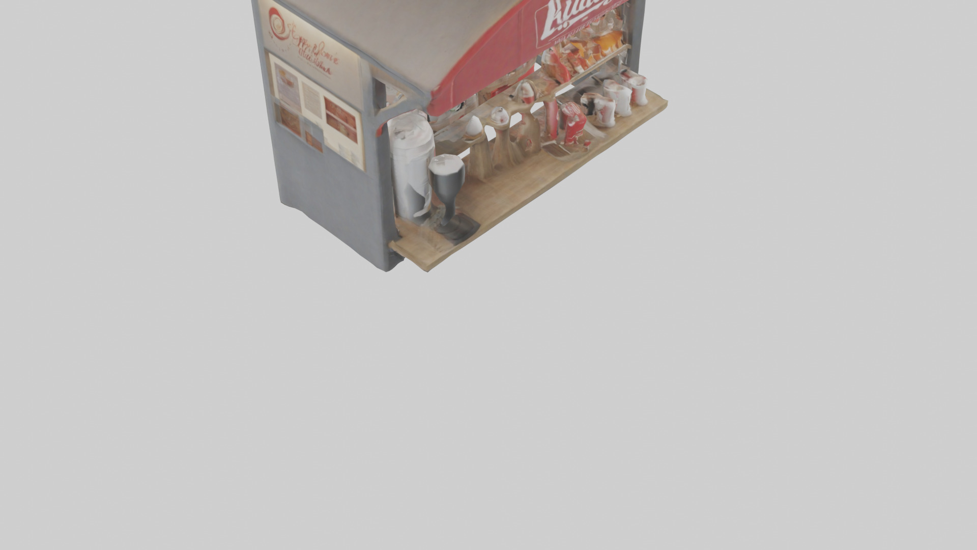 Hot Drink Stand model Low-poly 3D model_6