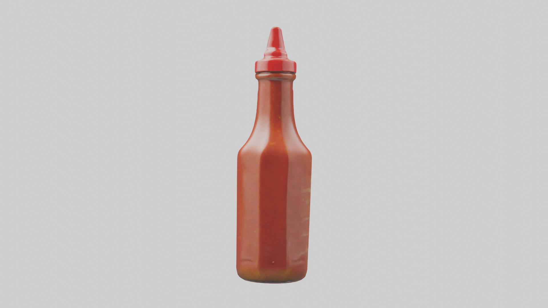 Hot Sauce Bottle model Low-poly 3D model_9