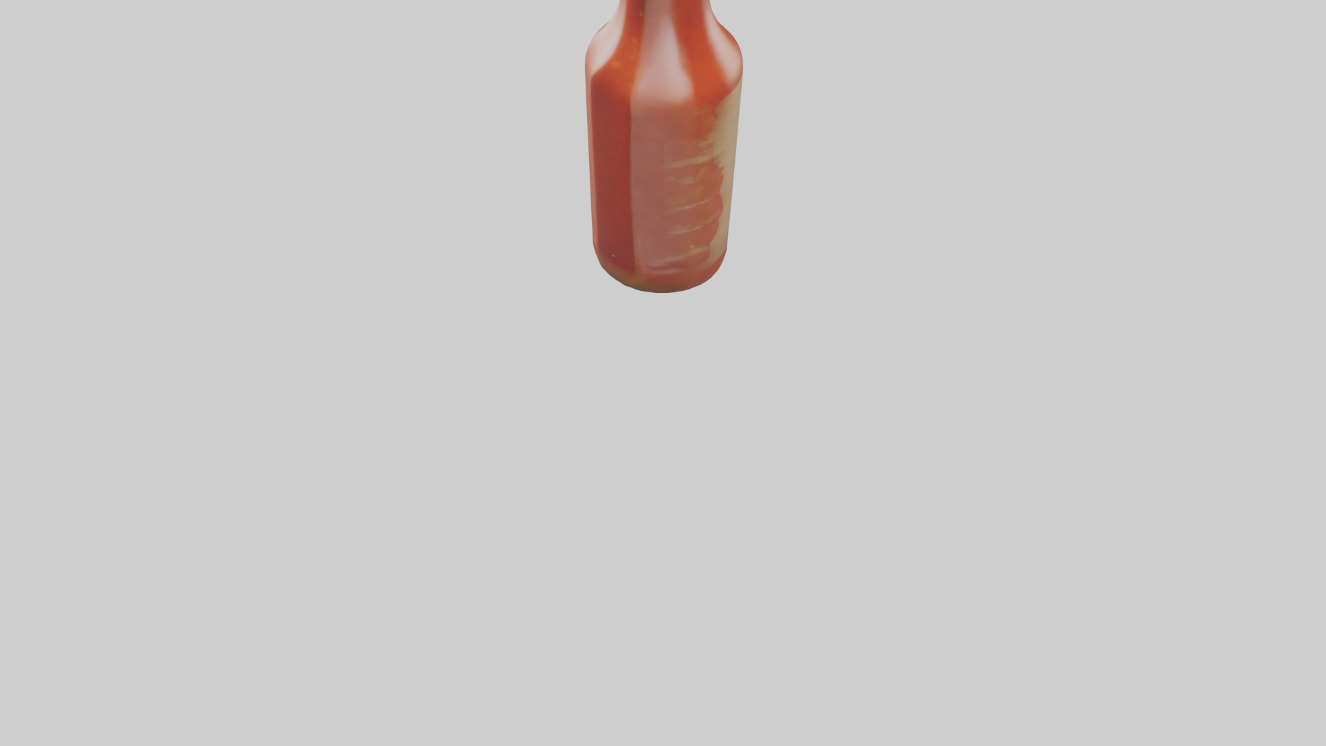 Hot Sauce Bottle model Low-poly 3D model_5