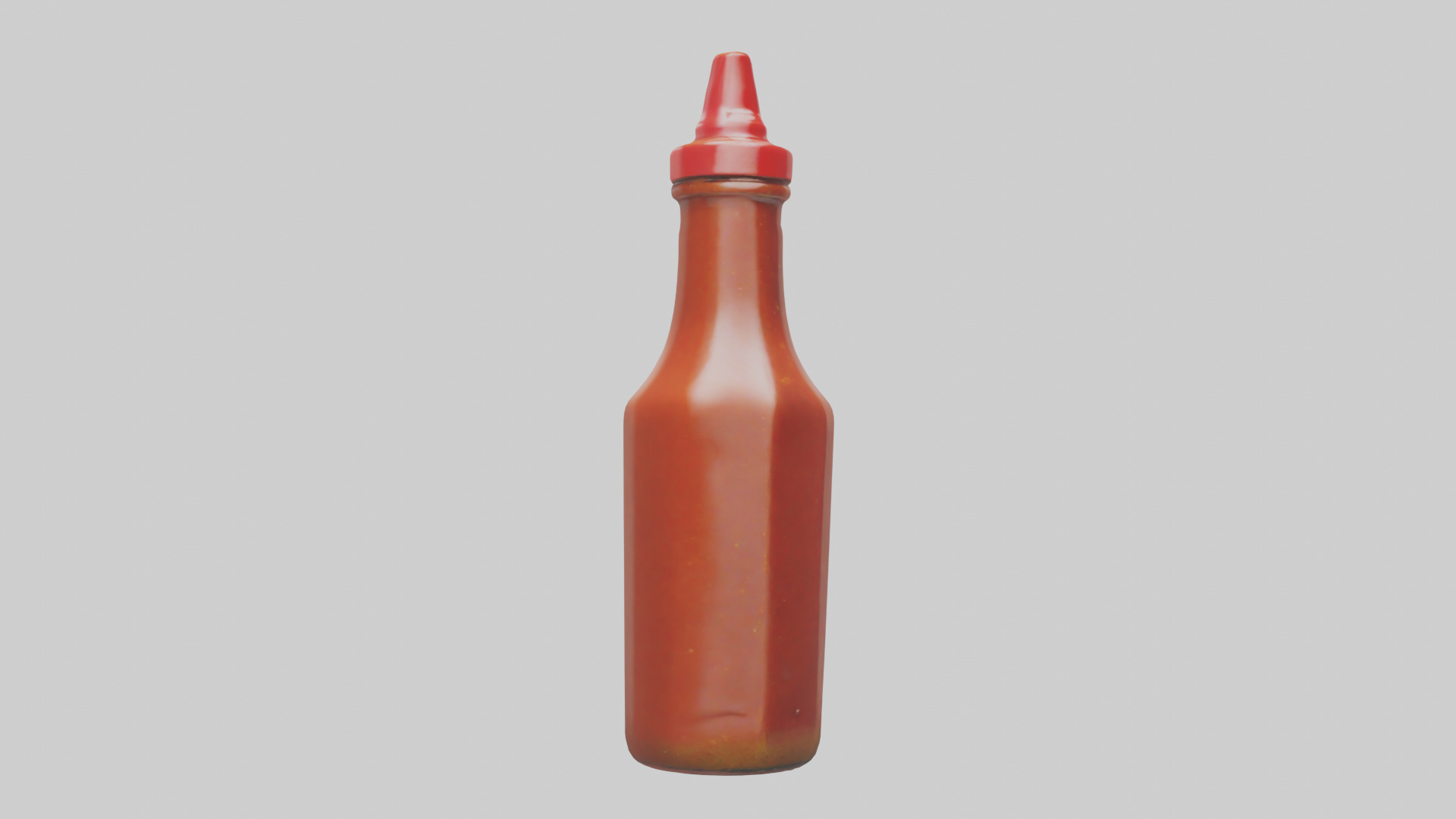 Hot Sauce Bottle model Low-poly 3D model_7