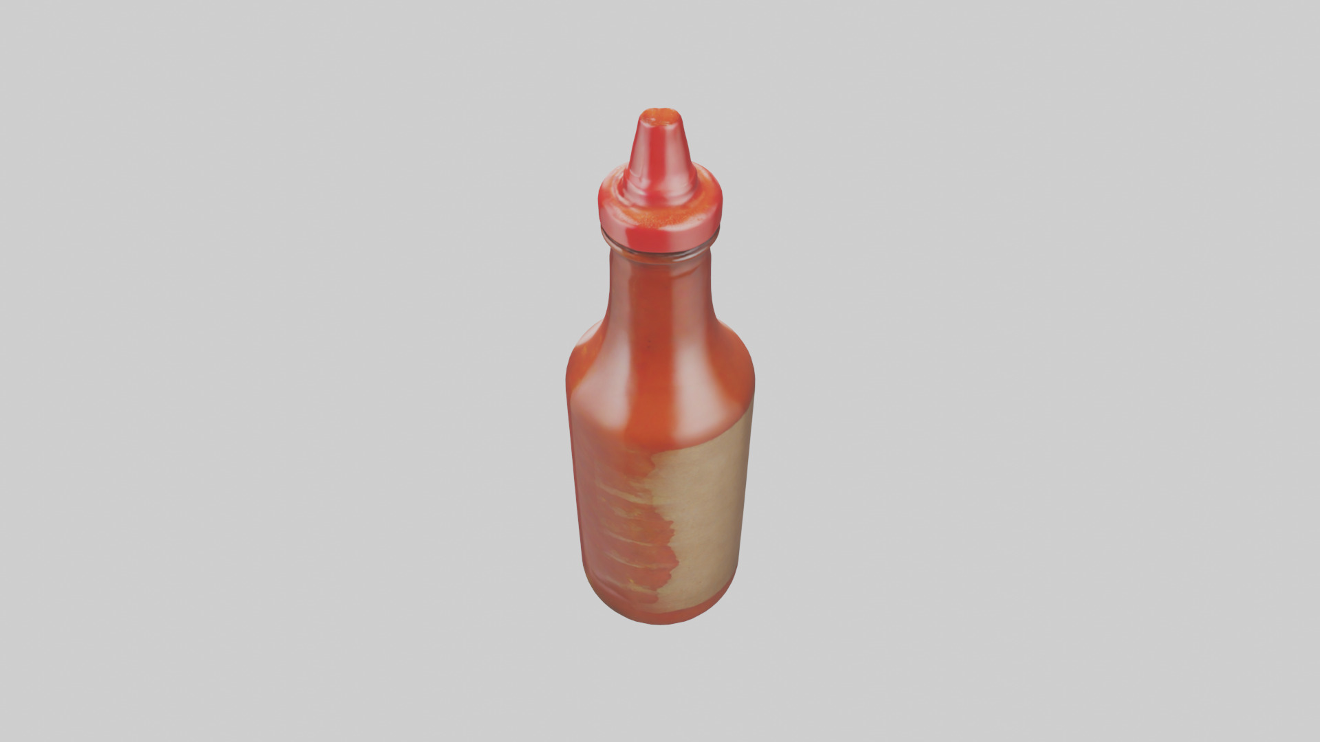Hot Sauce Bottle model Low-poly 3D model_17