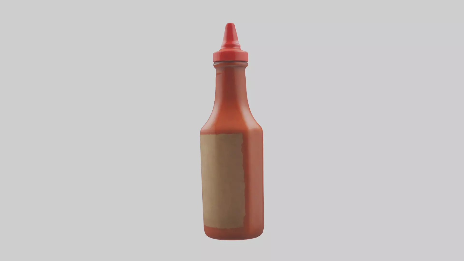 Hot Sauce Bottle model Low-poly 3D model_0