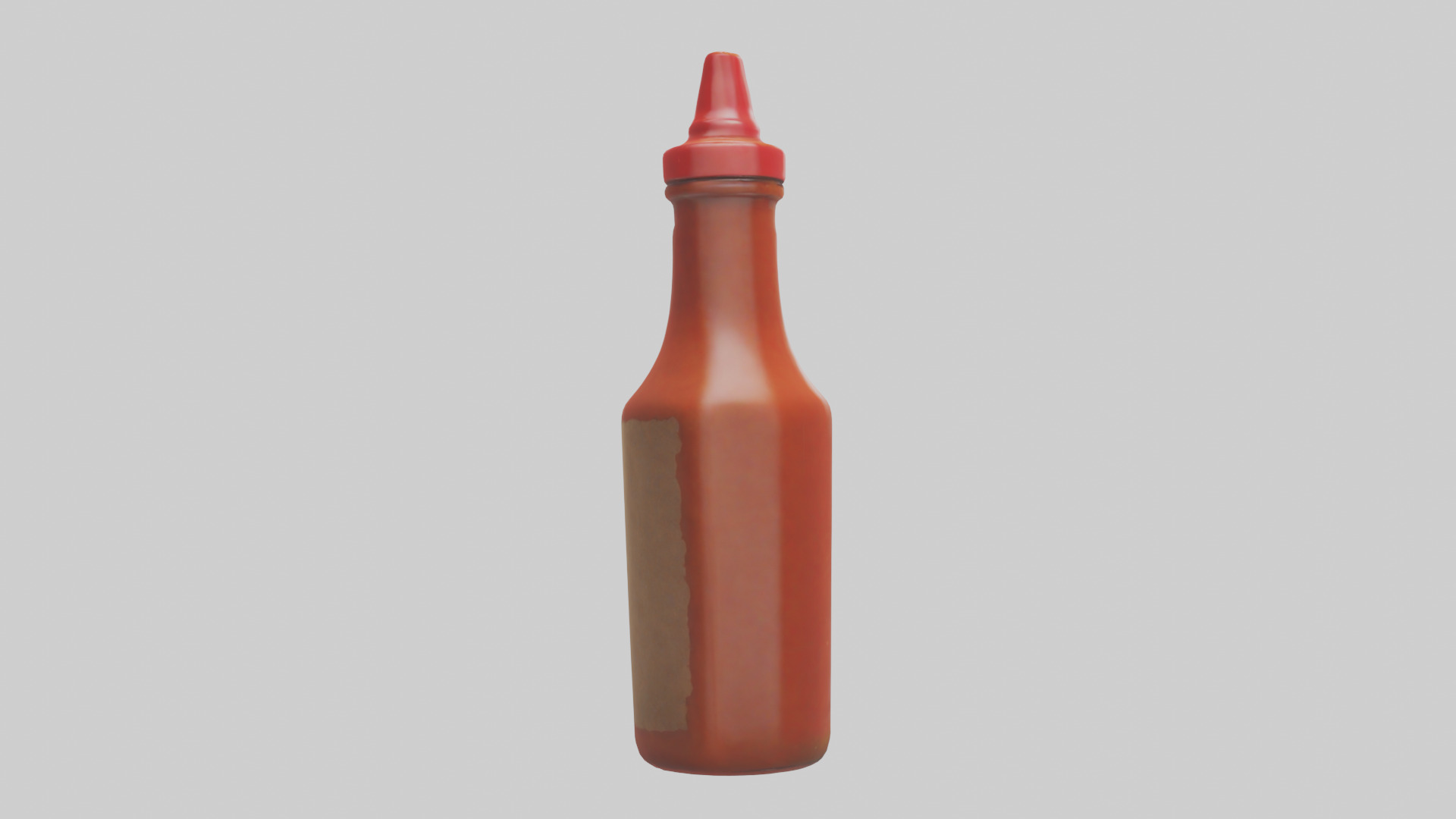 Hot Sauce Bottle model Low-poly 3D model_2