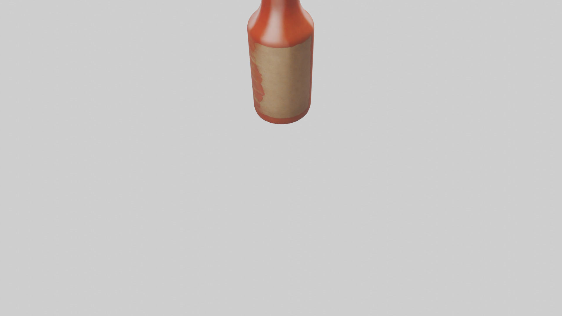 Hot Sauce Bottle model Low-poly 3D model_3