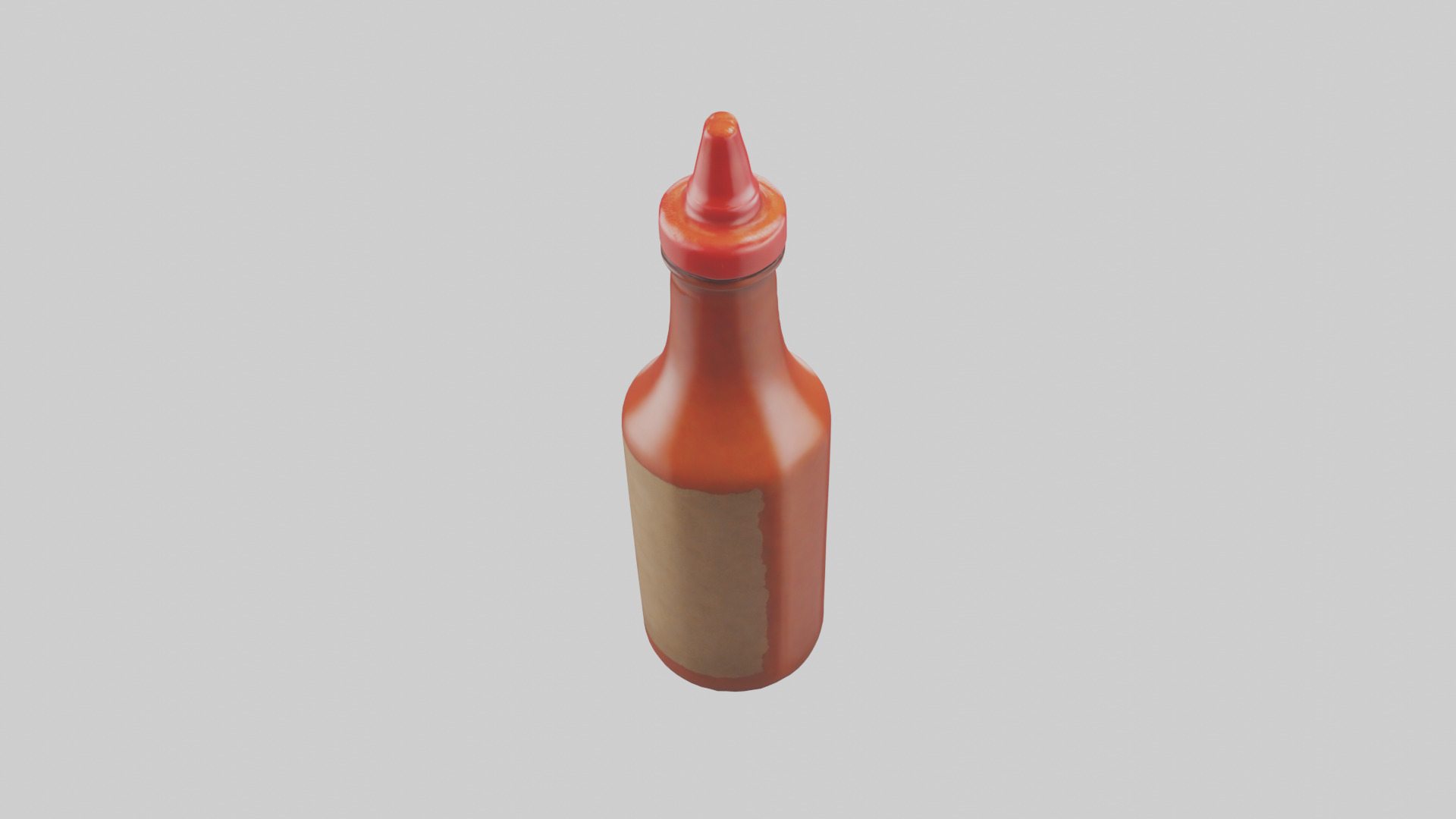 Hot Sauce Bottle model Low-poly 3D model_15
