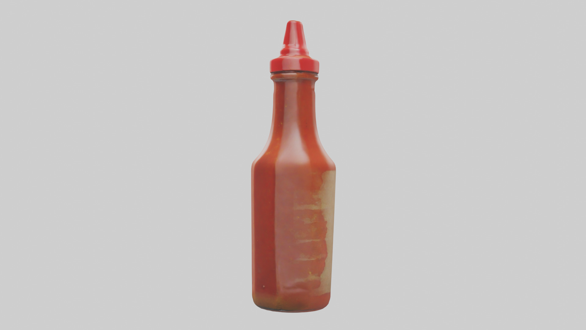 Hot Sauce Bottle model Low-poly 3D model_8