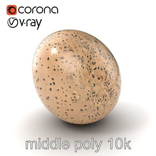 Speckled Egg Earthy Finish model pack Low-poly 3D model
