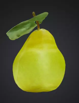 Pear Low-Poly 3D model_0