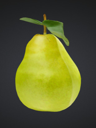 Pear Low-Poly 3D model_1