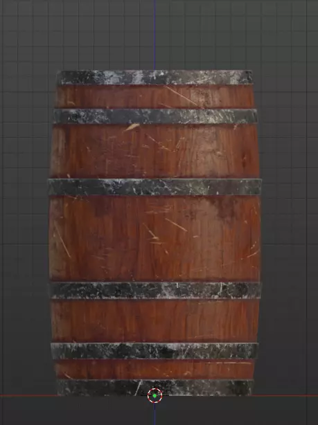 3D Wooden Barrel Free low-poly 3D model