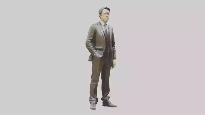 Hugh Grant statue model Low-poly 3D model