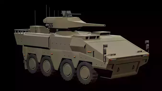 Mid Poly - Military Boxer Armored Vehicle