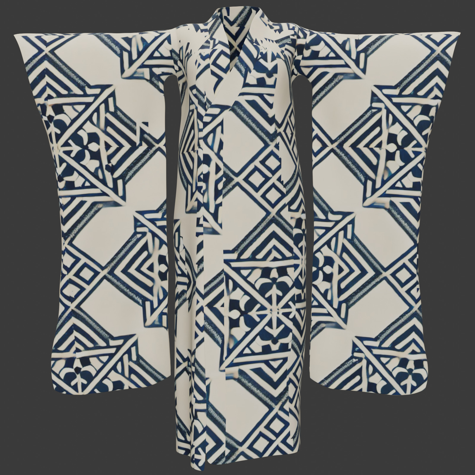 Free Japanese Kimono 3D Model with 10 Traditional Patterns Vol 3 Free 3D model_1