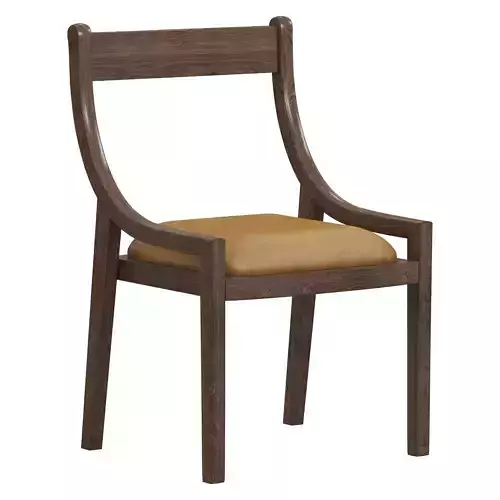 Restoration Hardware 1950s Danish Slope Leather dining chair