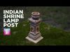 Indian Shrine Lamp Post 3D model_1