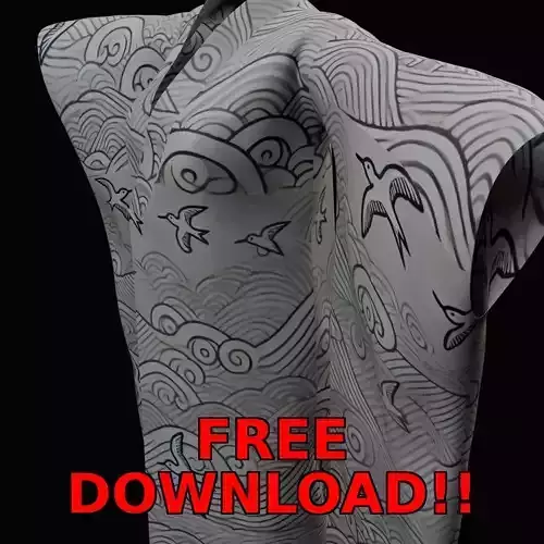 Free Japanese Kimono 3D Model with 10 Traditional Patterns Vol 5 Free 3D model Free Japanese Kimono 3D Model with 10 Traditional Patterns Vol 5 Free 3D model
