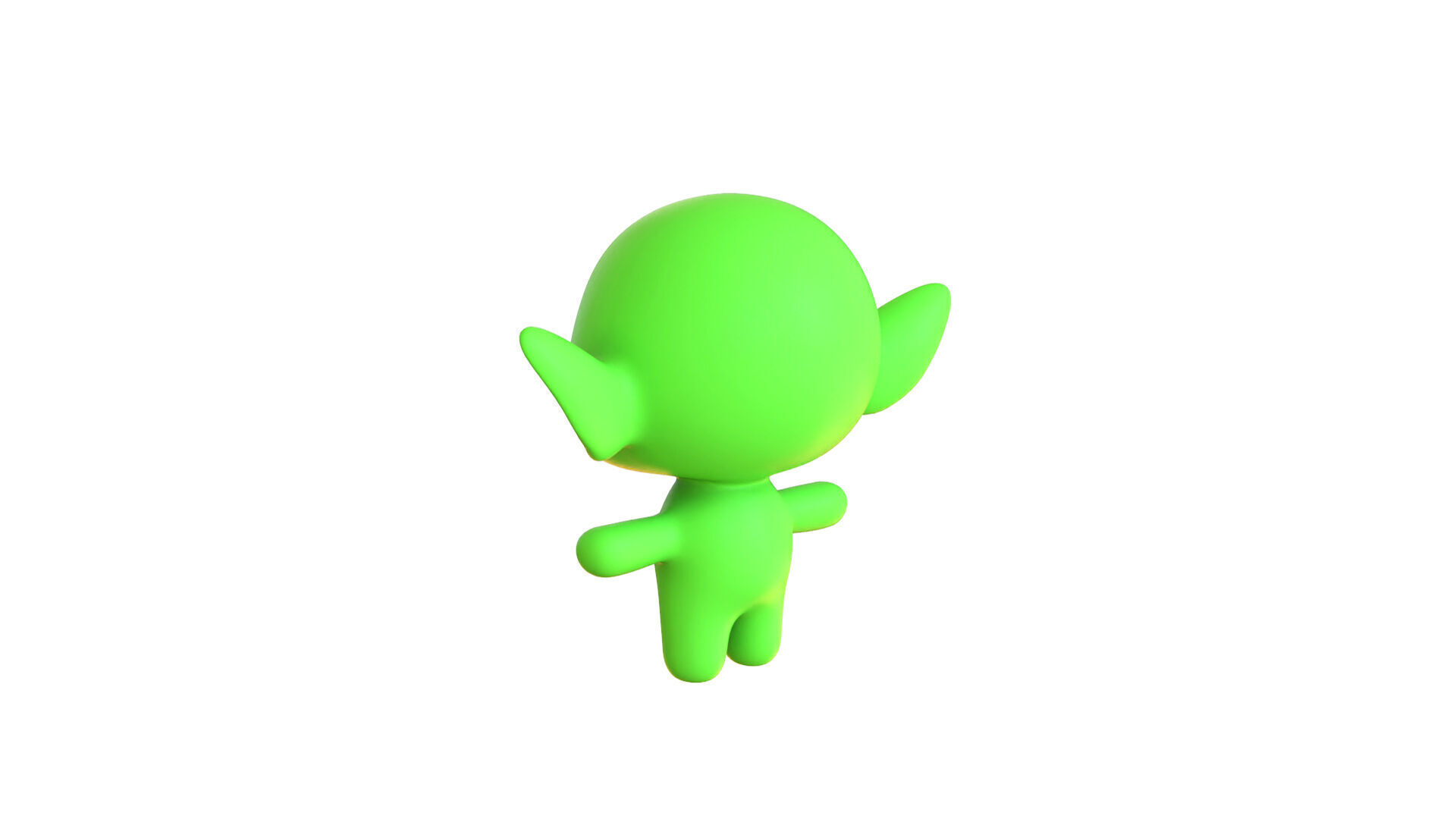 Low-Poly Cartoon Alien 03 Animated  Low-poly 3D model_10