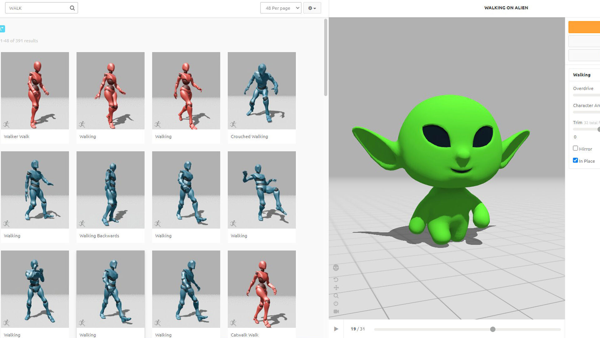 Low-Poly Cartoon Alien 03 Animated  Low-poly 3D model_2