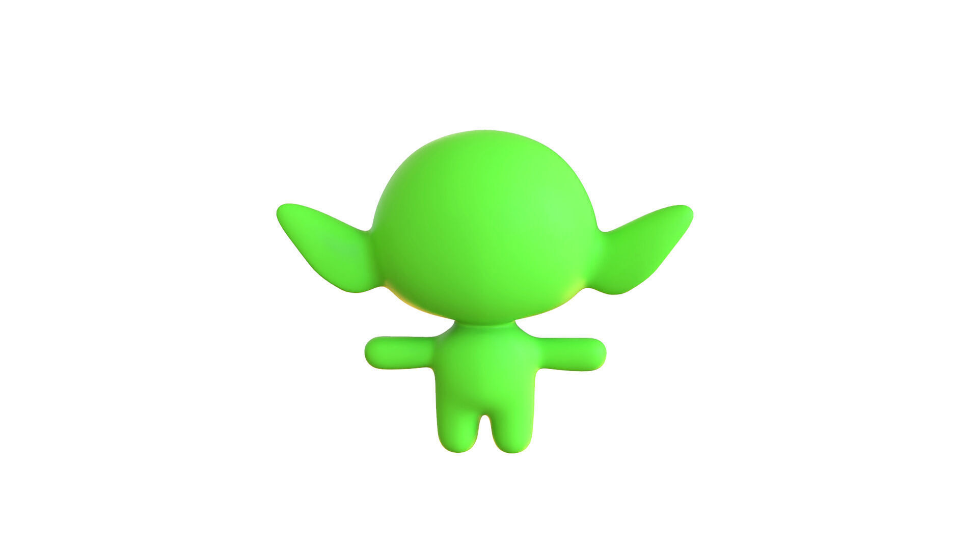 Low-Poly Cartoon Alien 03 Animated  Low-poly 3D model_12