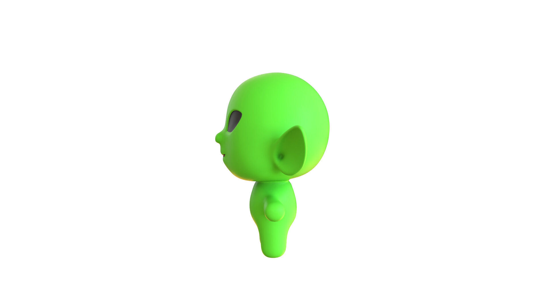 Low-Poly Cartoon Alien 03 Animated  Low-poly 3D model_6