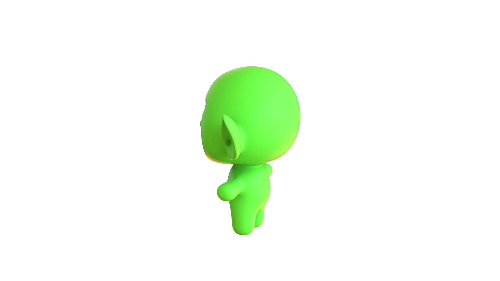 Low-Poly Cartoon Alien 03 Animated  Low-poly 3D model_7