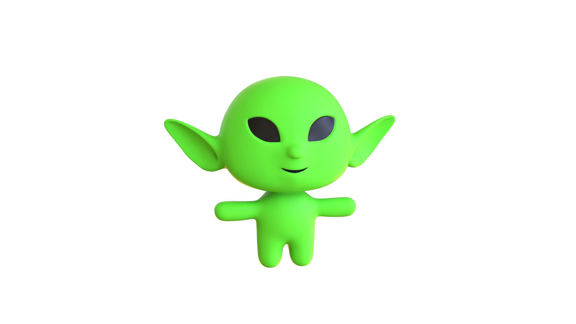Low-Poly Cartoon Alien 03 Animated  Low-poly 3D model_19
