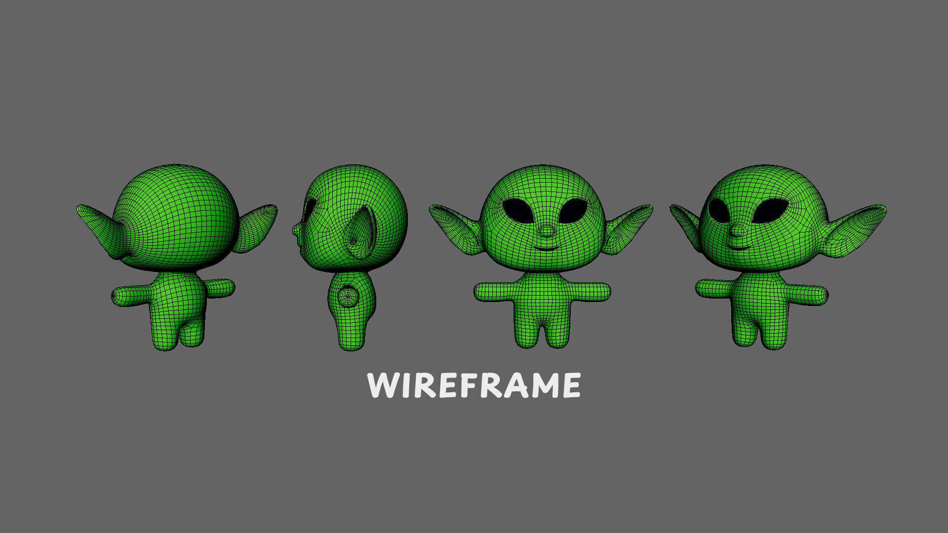 Low-Poly Cartoon Alien 03 Animated  Low-poly 3D model_8