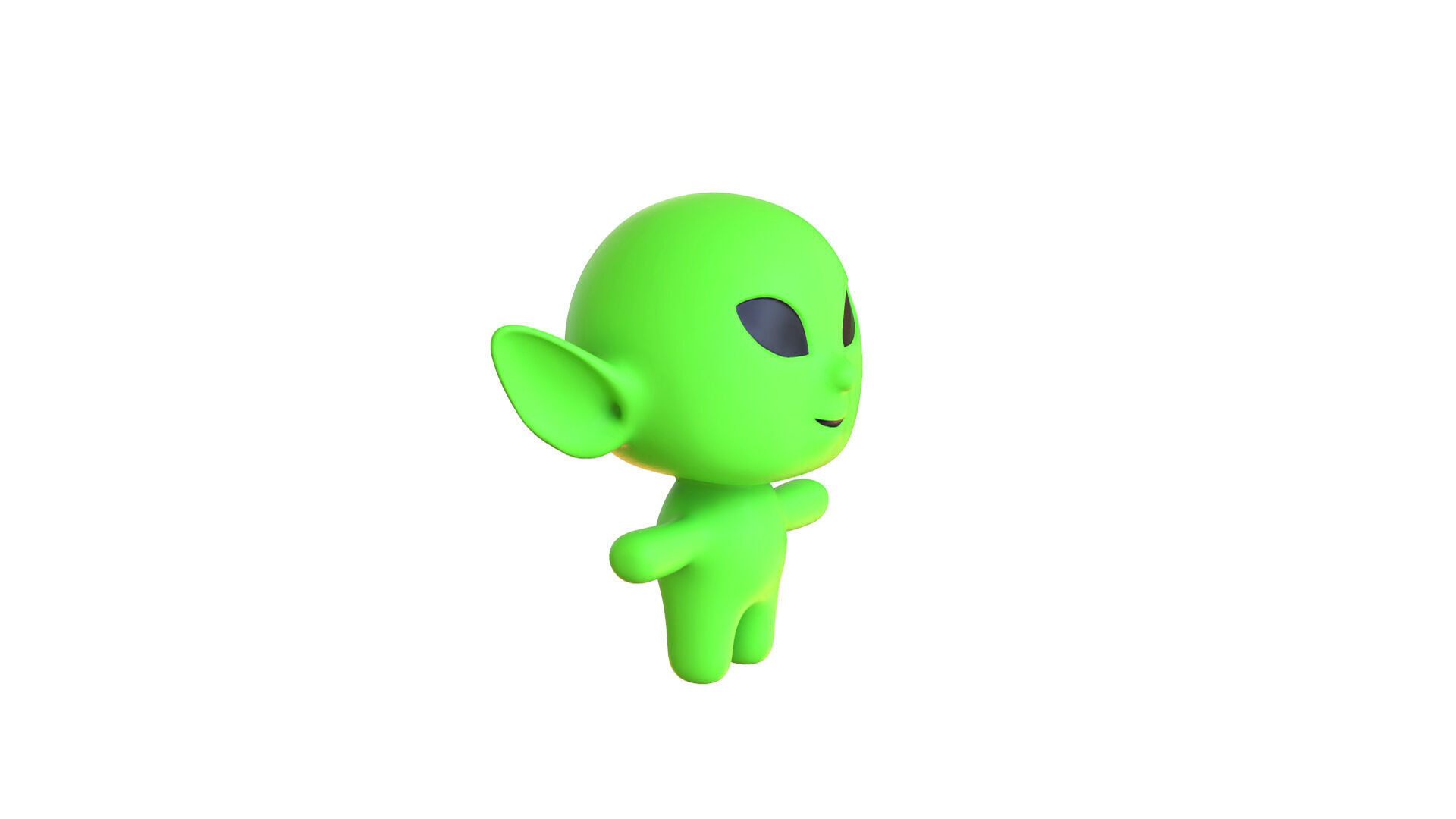 Low-Poly Cartoon Alien 03 Animated  Low-poly 3D model_17