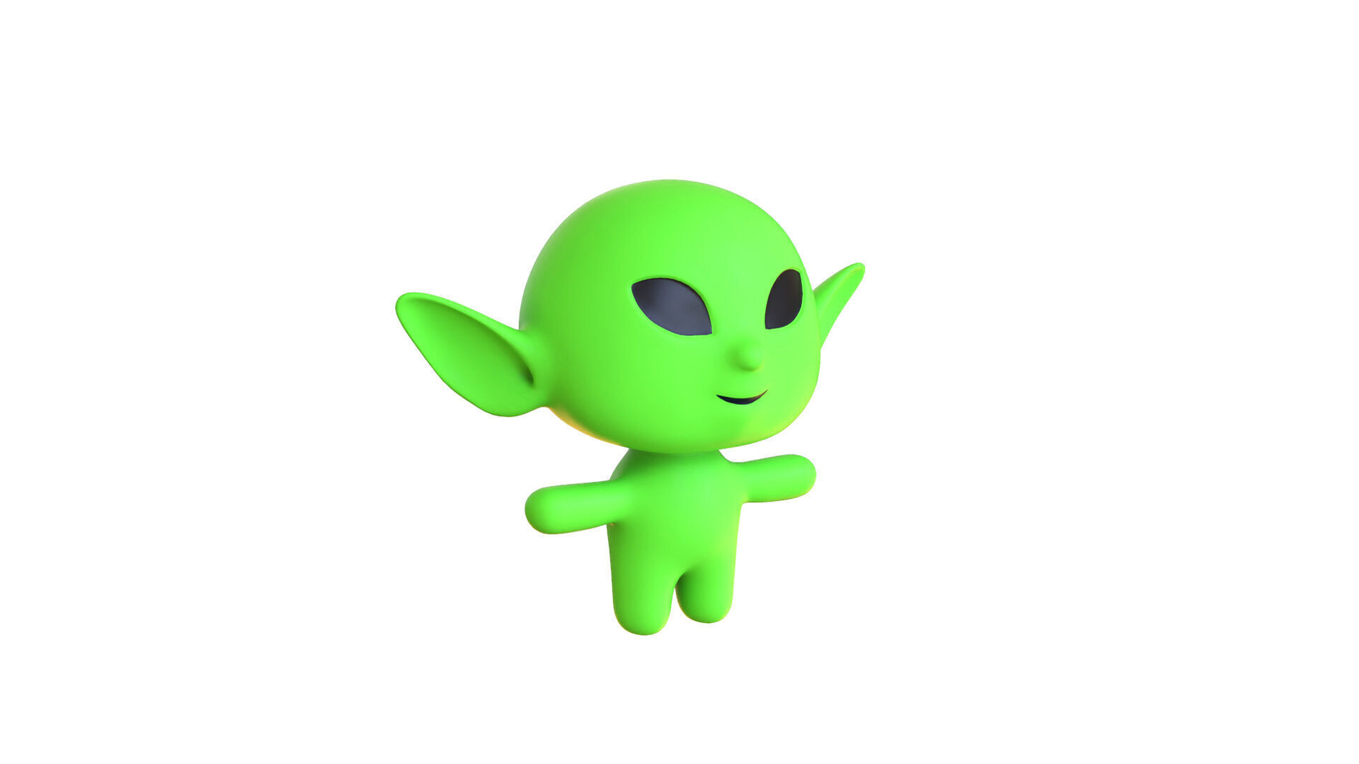 Low-Poly Cartoon Alien 03 Animated  Low-poly 3D model_18