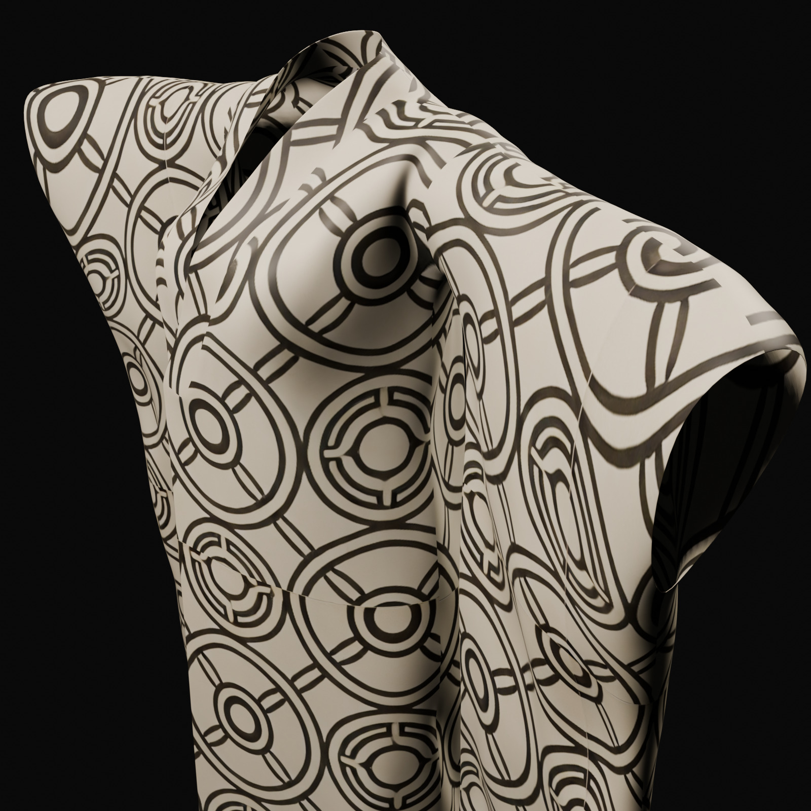 Free Japanese Kimono 3D Model with 10 Traditional Patterns Vol 6 Free 3D model_3