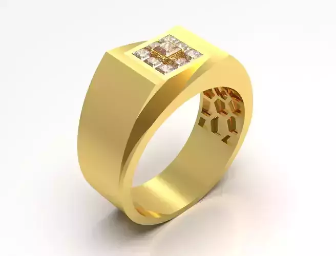 man diamond ring mr0133 3D print model