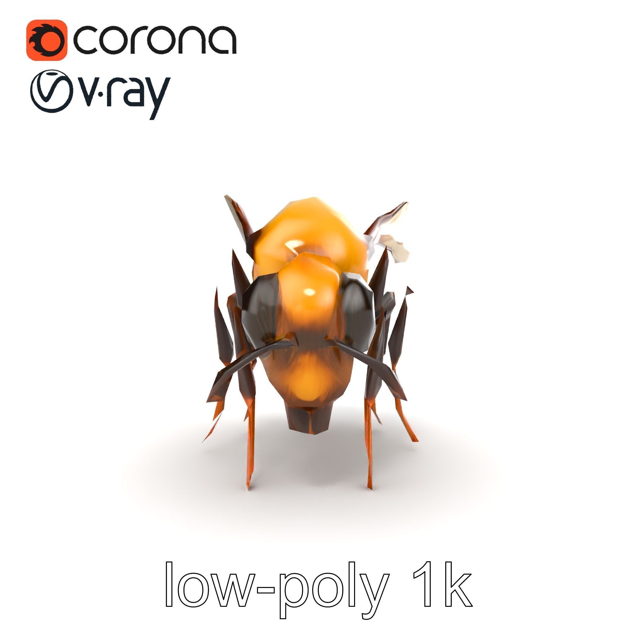 Dwarf Bee Intricate Detail Model Pack Low-poly 3D model_18