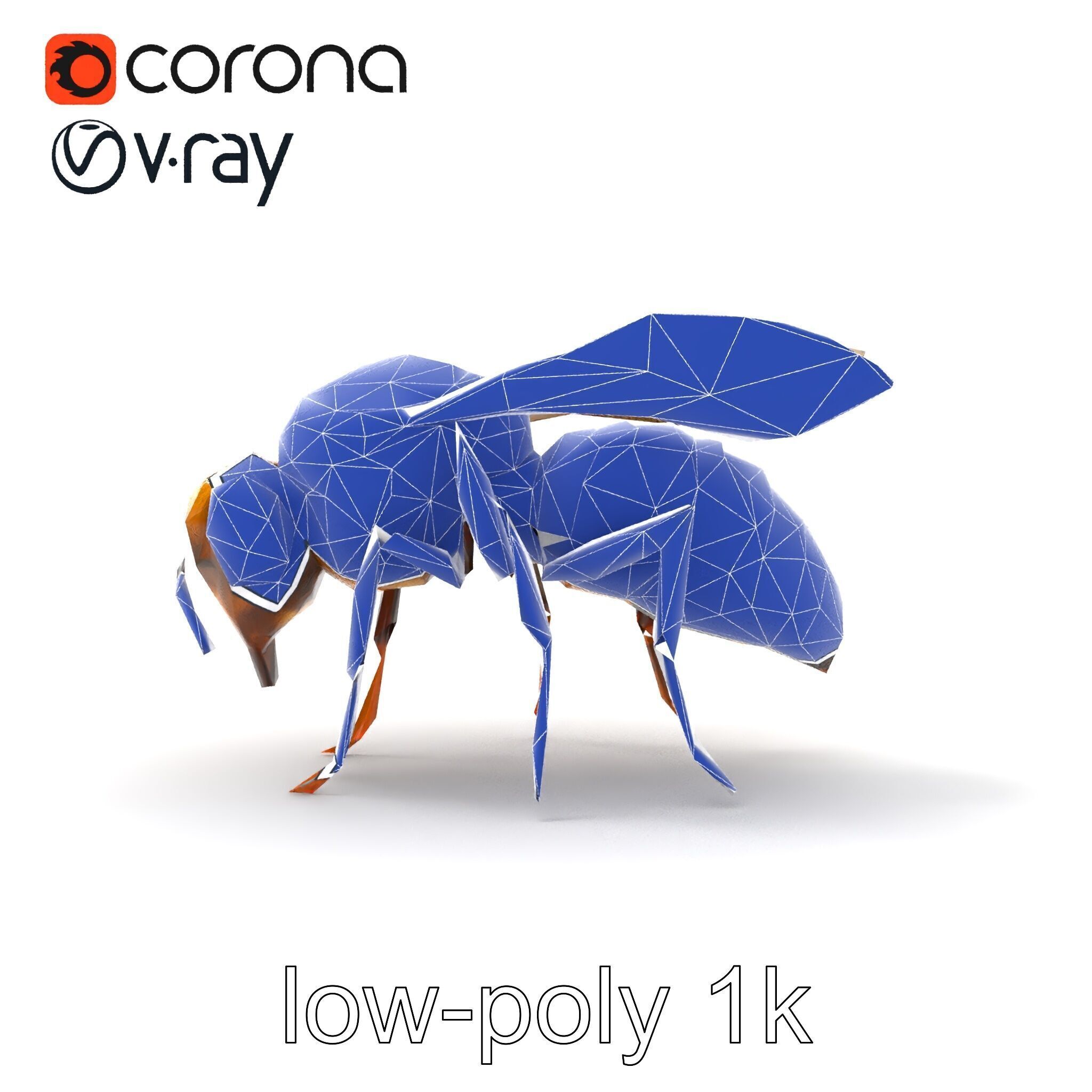 Dwarf Bee Intricate Detail Model Pack Low-poly 3D model_27