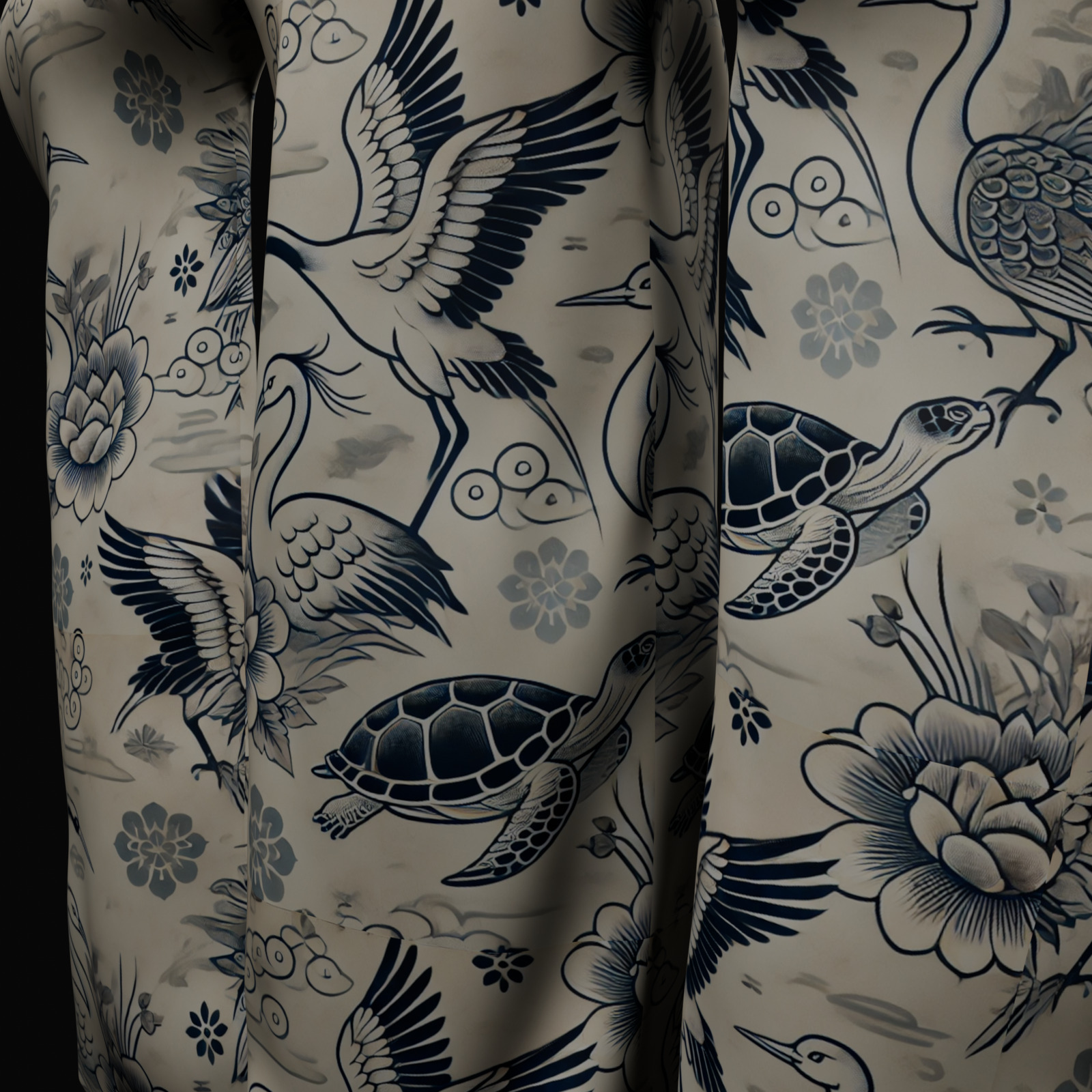 Free Japanese Kimono 3D Model with 10 Traditional Patterns Vol 7 Free 3D model_4