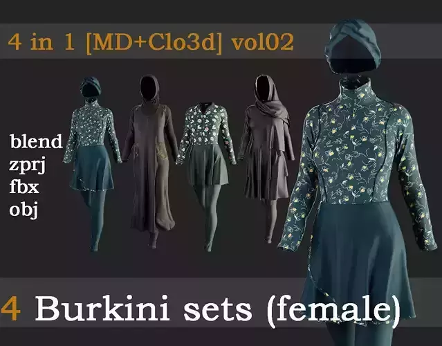 4 Burkini sets vol02