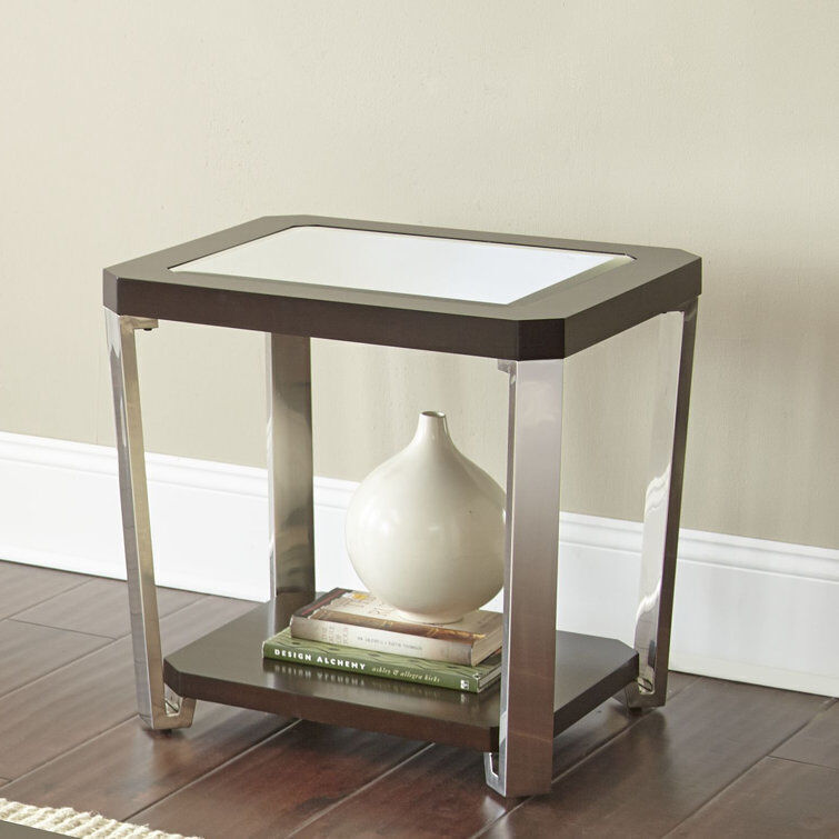 Cottingham Mirrored Glass Top End Table 3D model_3