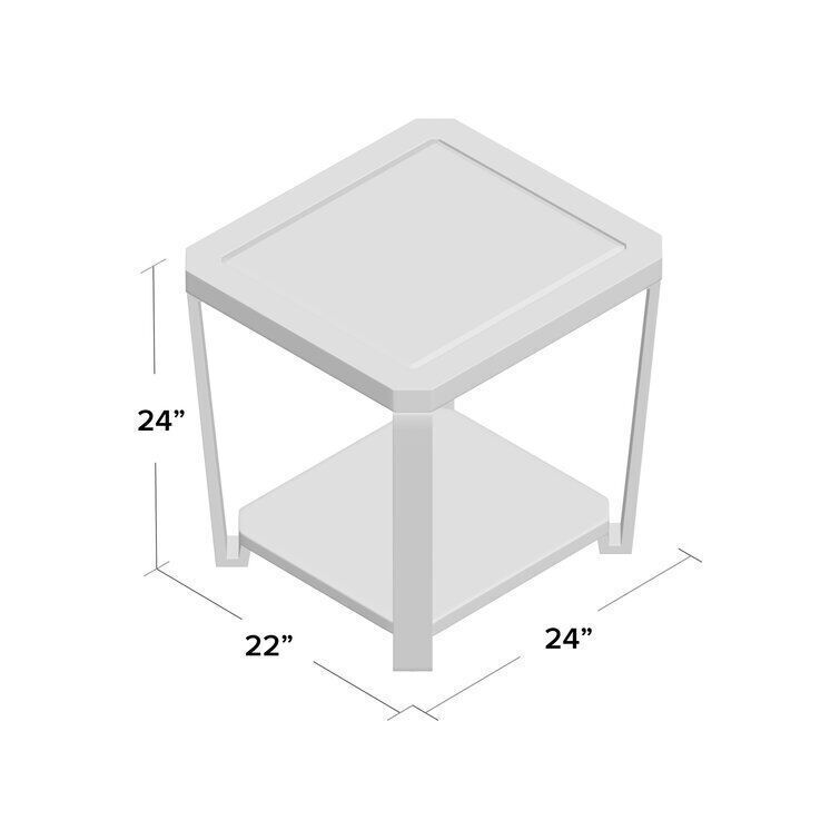 Cottingham Mirrored Glass Top End Table 3D model_1