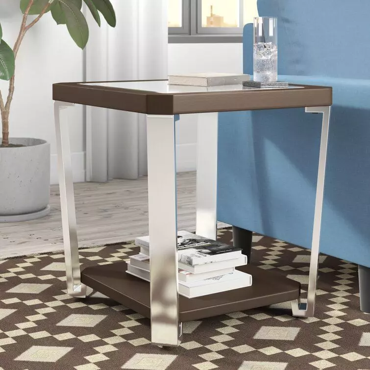 Cottingham Mirrored Glass Top End Table 3D model