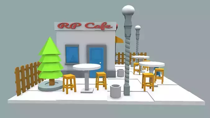 Low-Poly Cafe