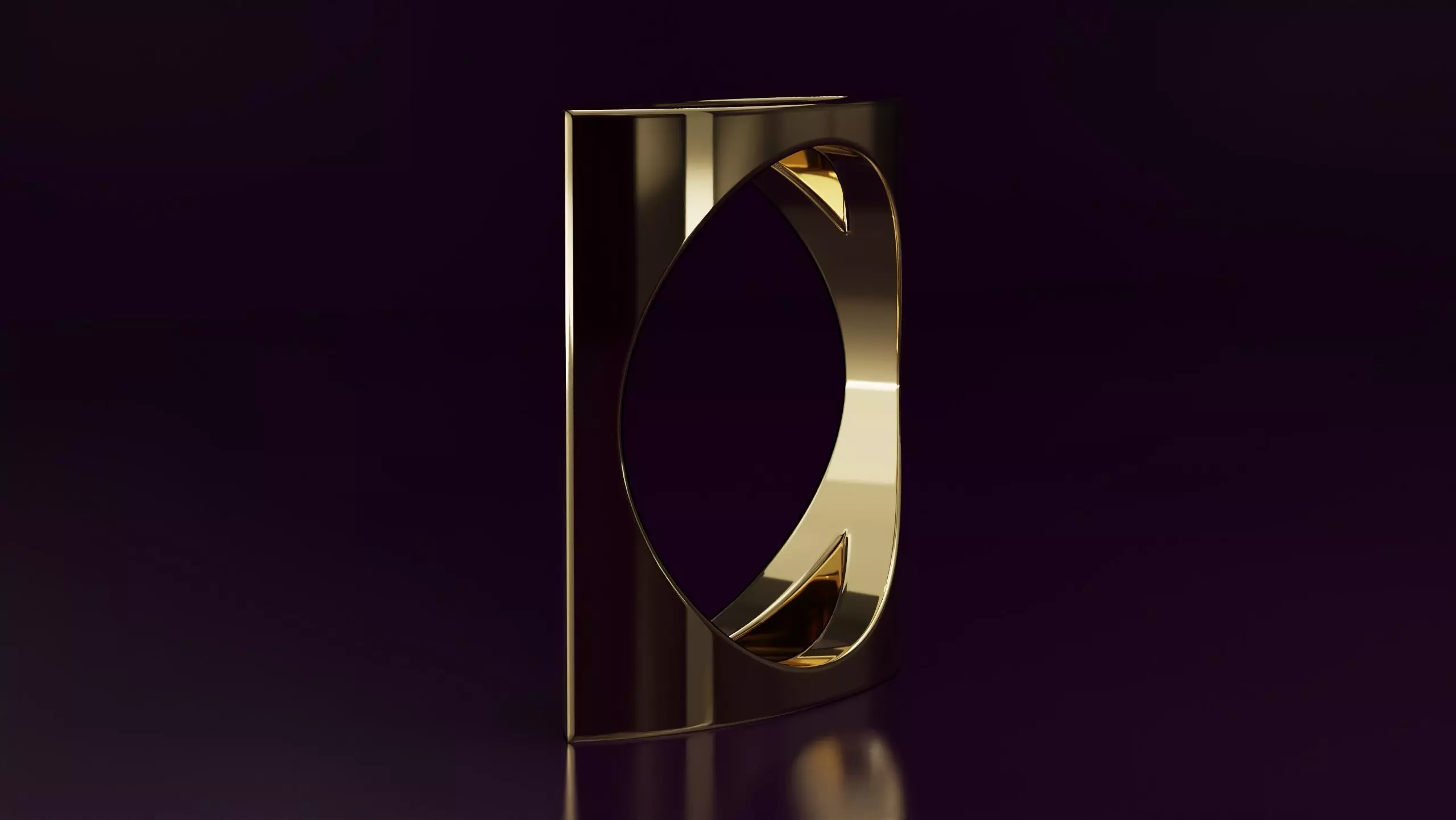 free form square ring 3D print model