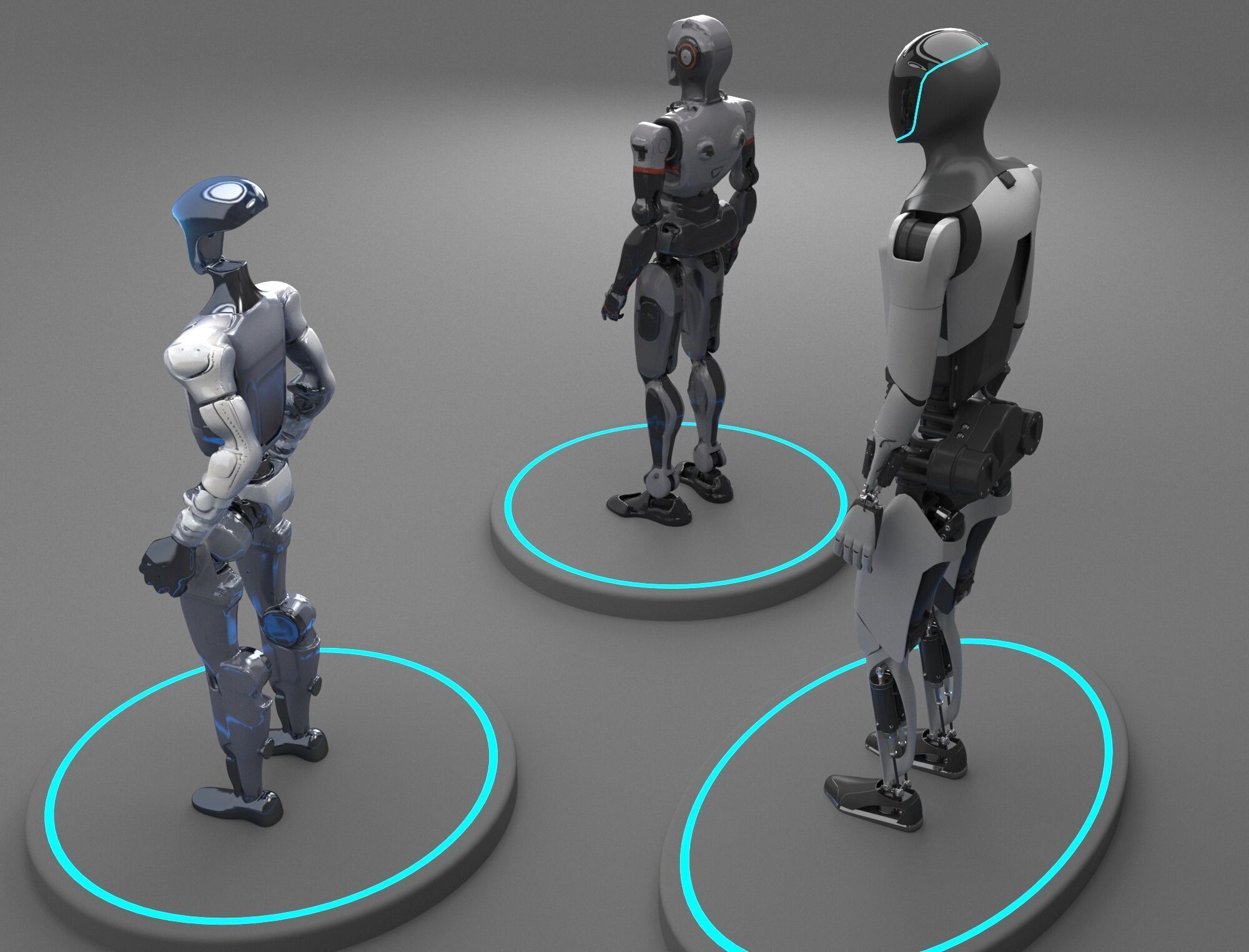 robot futuristic robot intelligent ai robot 3D model_1