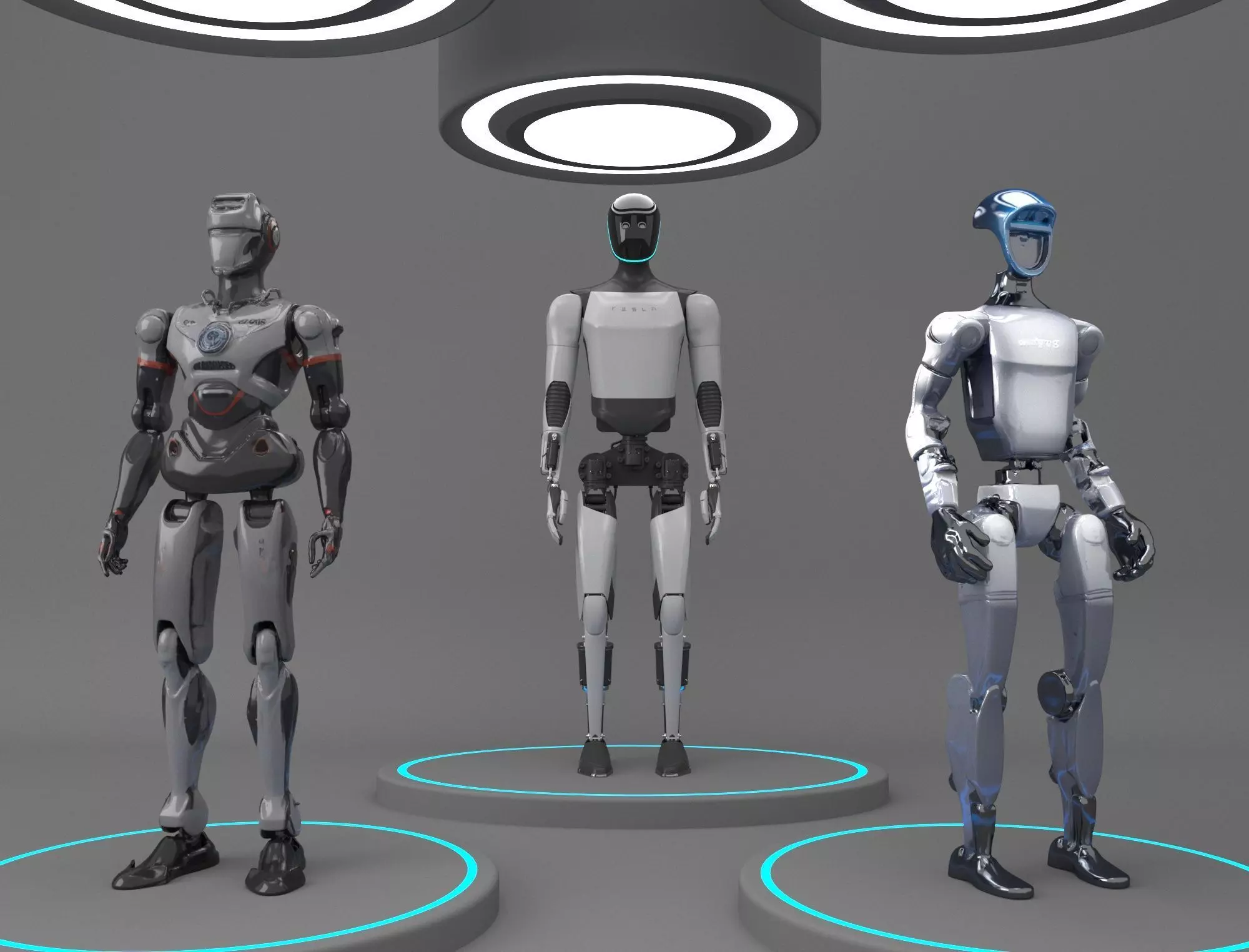 robot futuristic robot intelligent ai robot 3D model_0