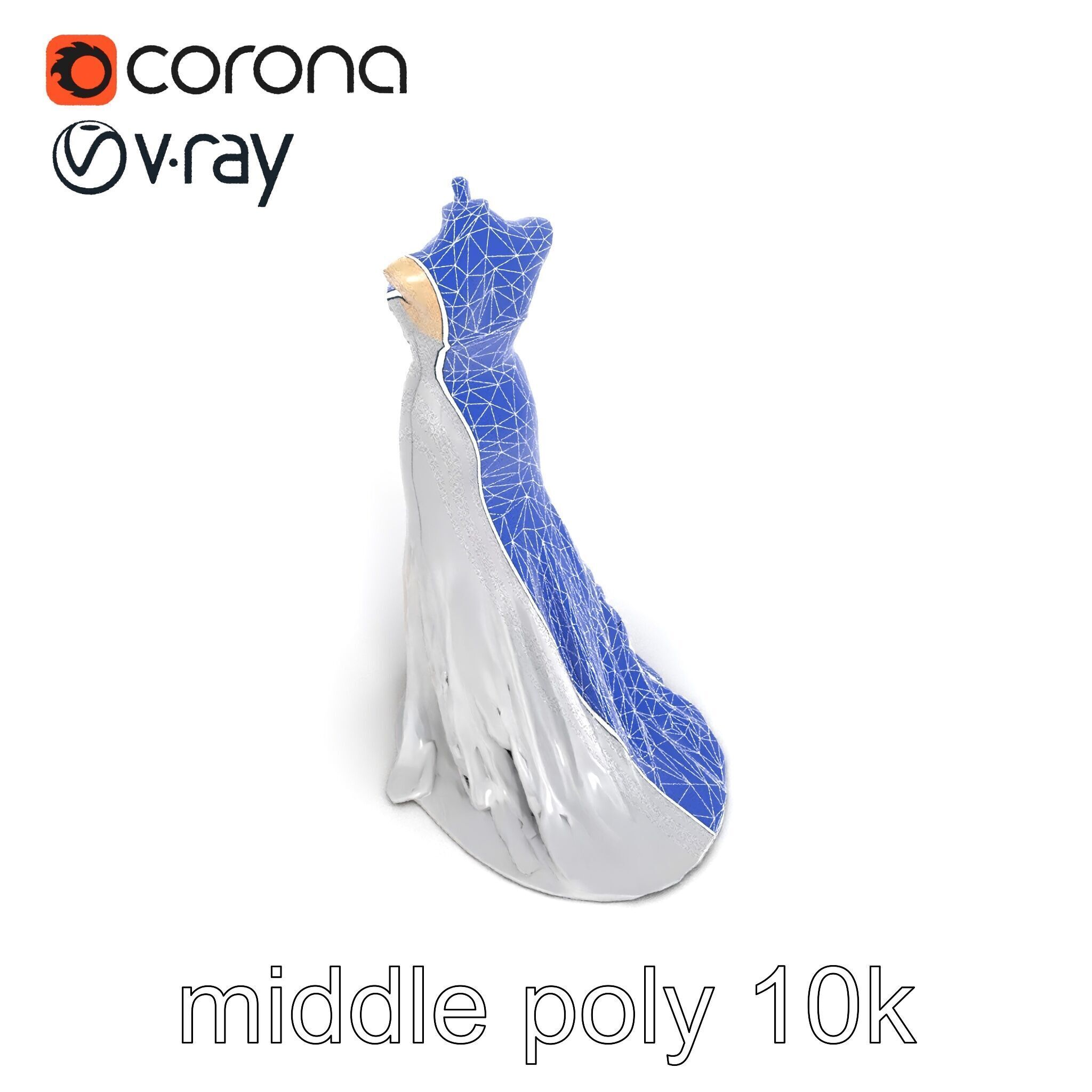 Glamorous Evening Gown Mannequin Display model pack Low-poly 3D model_27