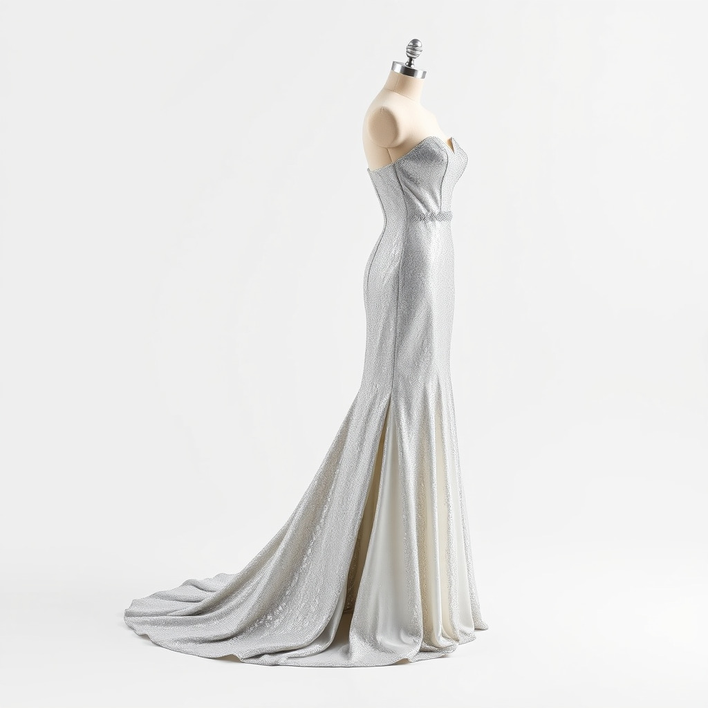 Glamorous Evening Gown Mannequin Display model pack Low-poly 3D model_4