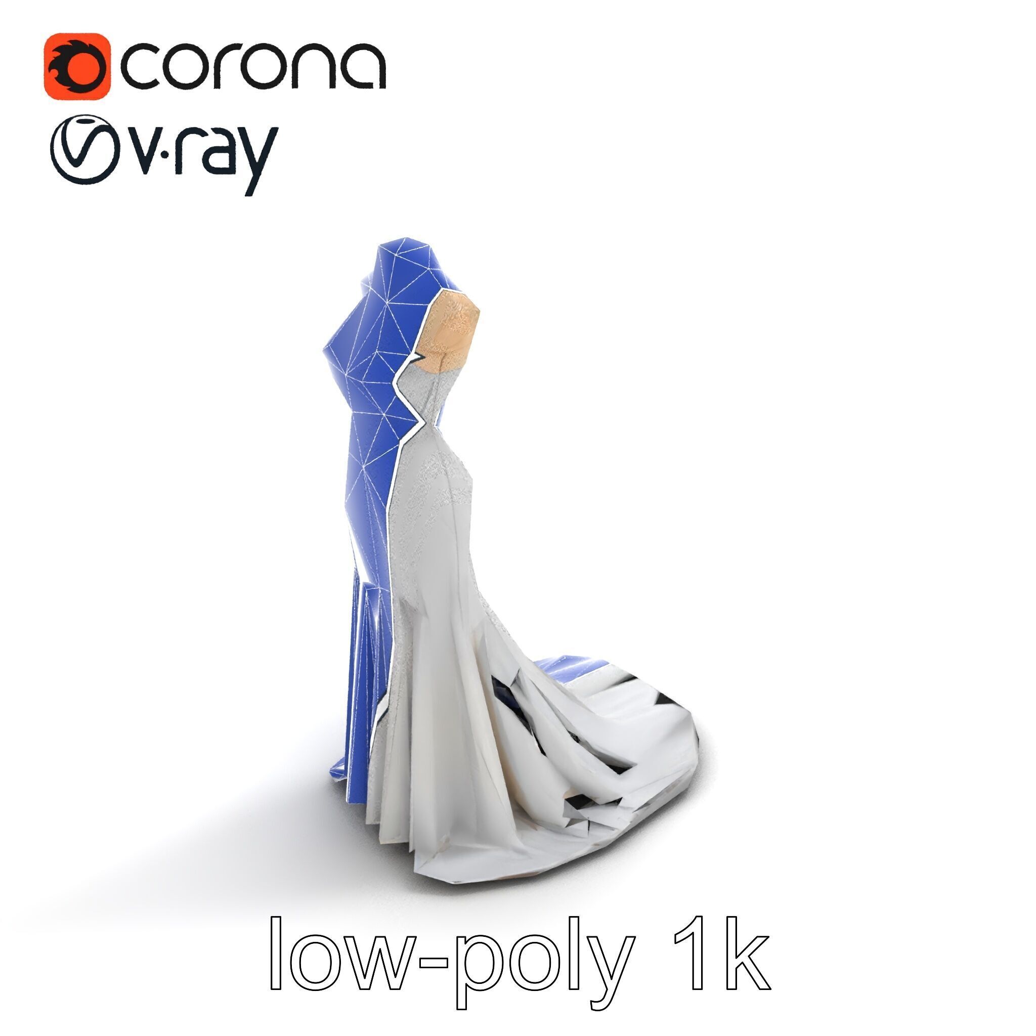 Glamorous Evening Gown Mannequin Display model pack Low-poly 3D model_23