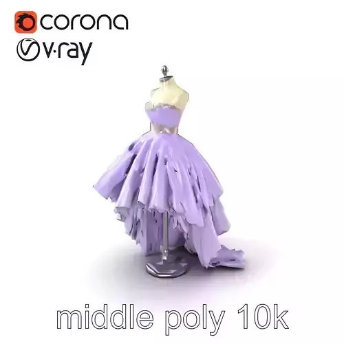 Whimsical Evening Dress Mannequin Model Pack