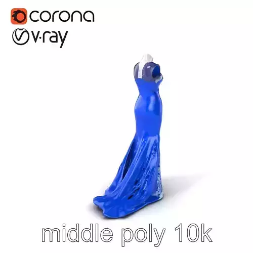 Regal Evening Gown Model Pack with Mermaid Flare