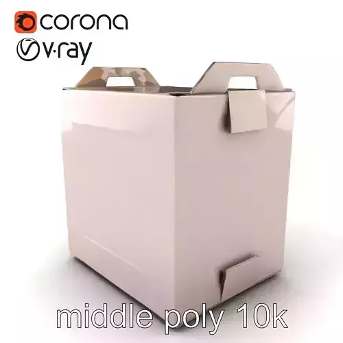 Eco-Friendly Cardboard Shipping Box model pack