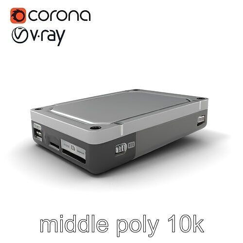 Secure Disk Drive Container High-Tech Model Pack Low-poly 3D model