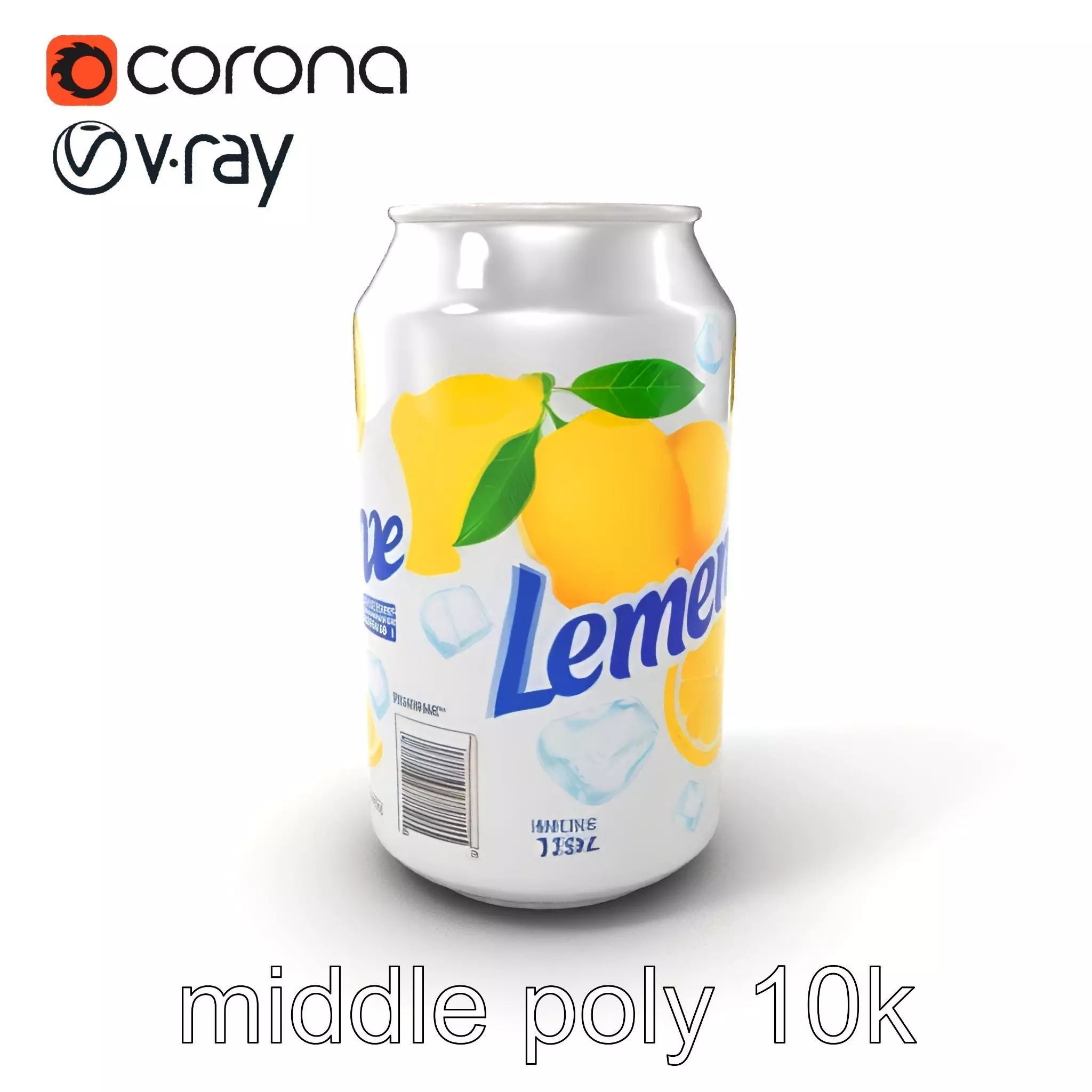 Lemonade Aluminum Can 3D model pack Low-poly 3D model
